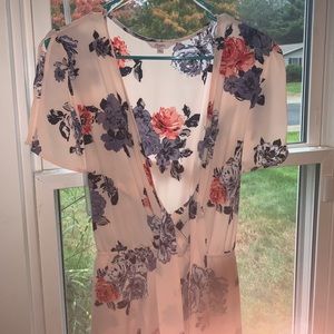 Floral High-Low Maxi Dress